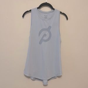 Peloton Distance Shirttail Tank Small Light Blue NWT